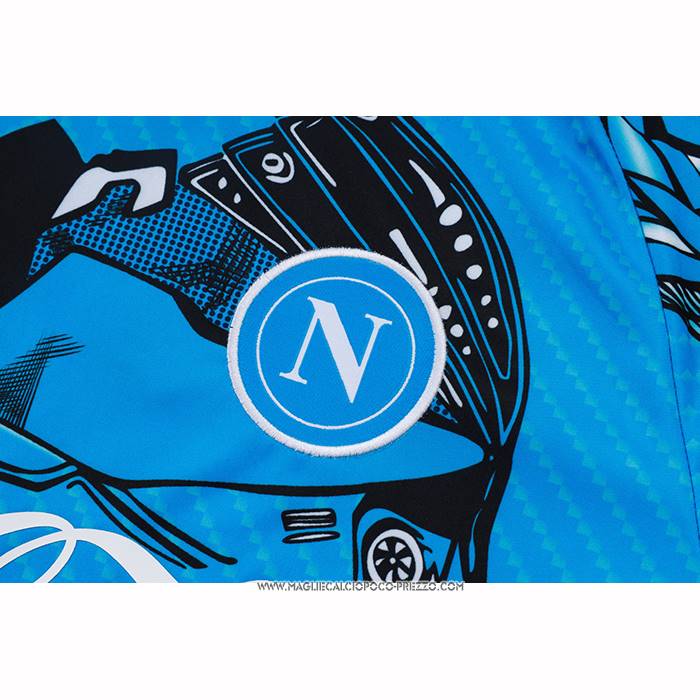 Tuta da Track Napoli 25/26 Manica Corta Blu - Pantaloncini